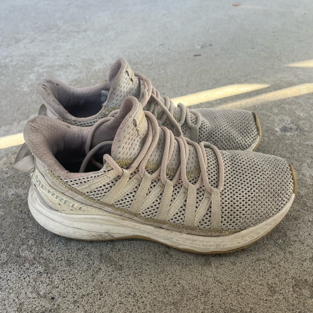 Merrell Cream Beige Running Shoes/Athletic Sneakers
